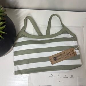 ACTA Summer Tank Sage Stripes- L
